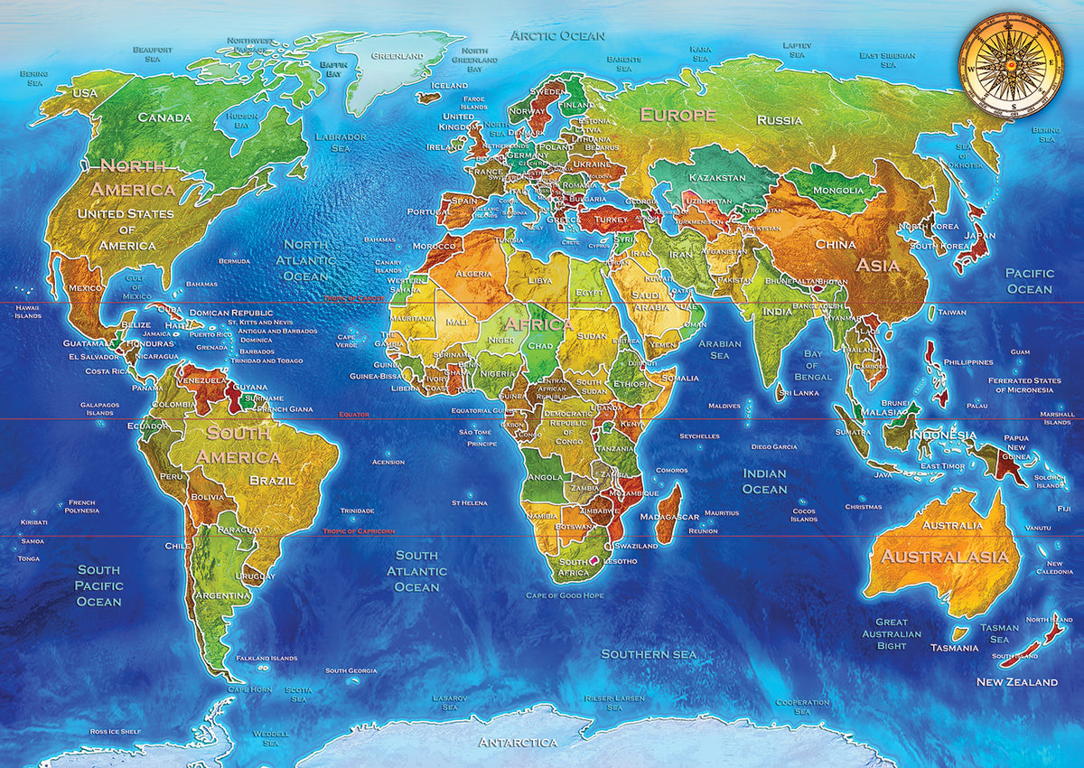 2000 World Geo-Political Map AP-5496