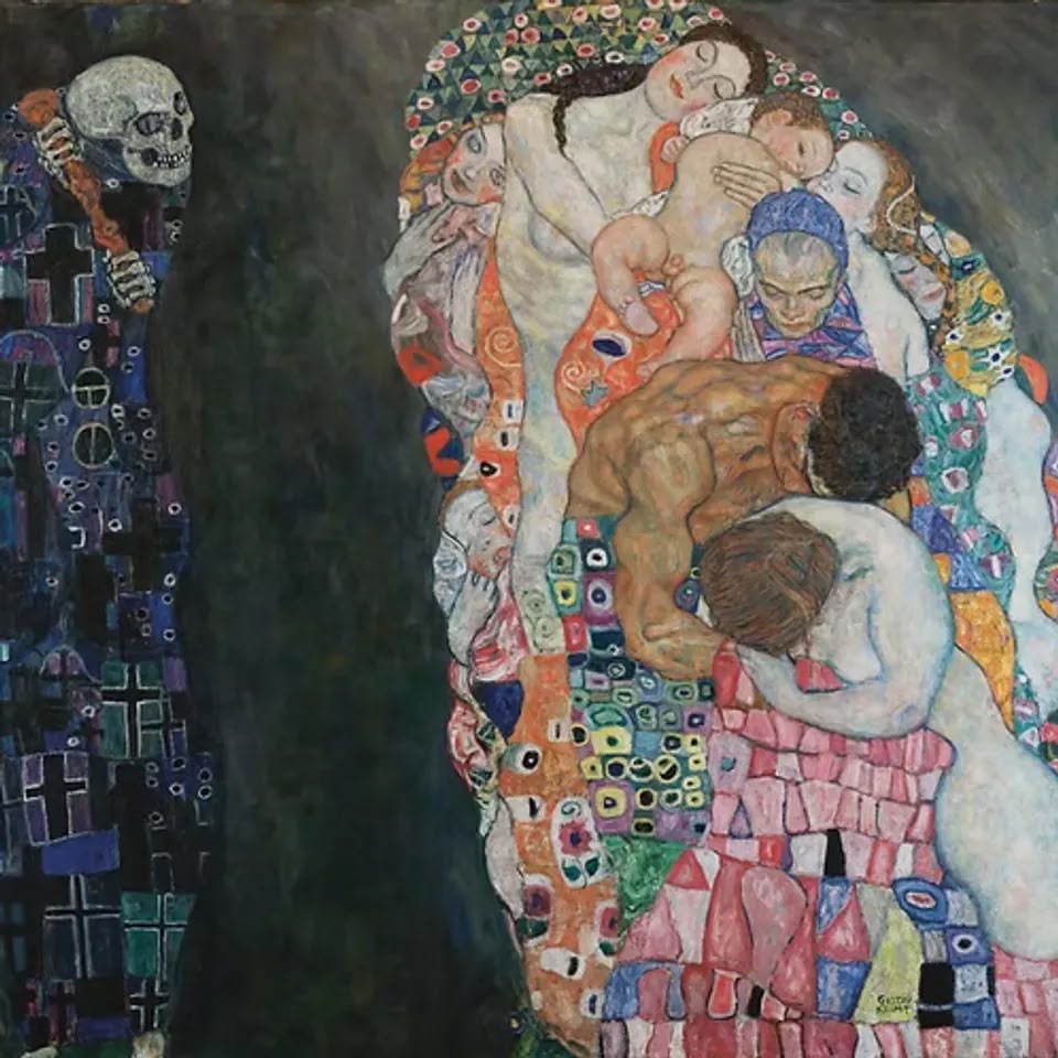 La Vie Et La Mort 1916 Gustave Klimt
