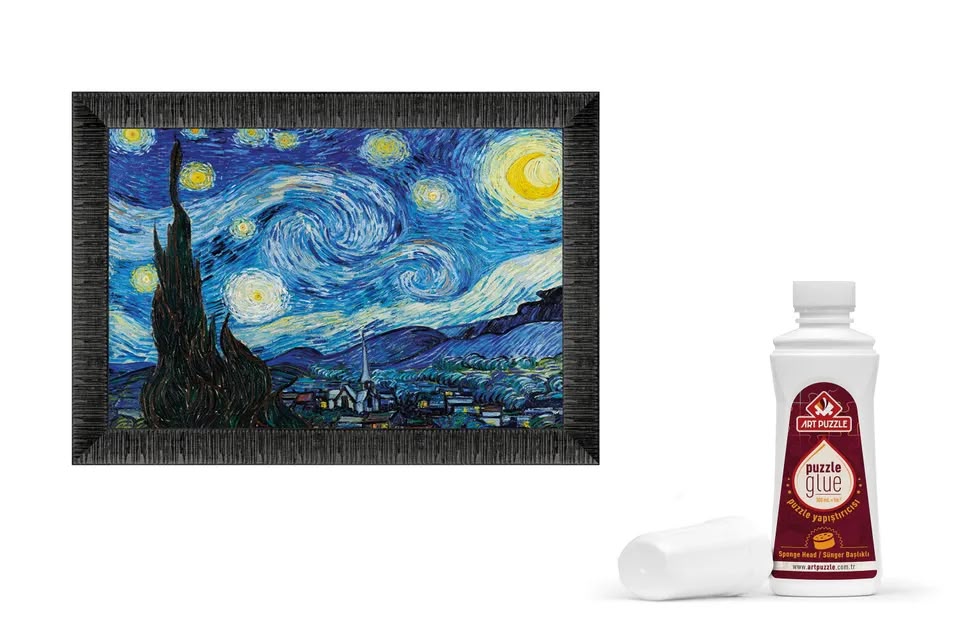 1000 Starry Night St Etienne 1889 Van Gogh (68x48cm) Framed Museum Series AP-5689