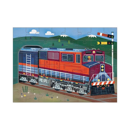 Mudpuppy Freight Train Mini Rompecabezas De 48 Piezas