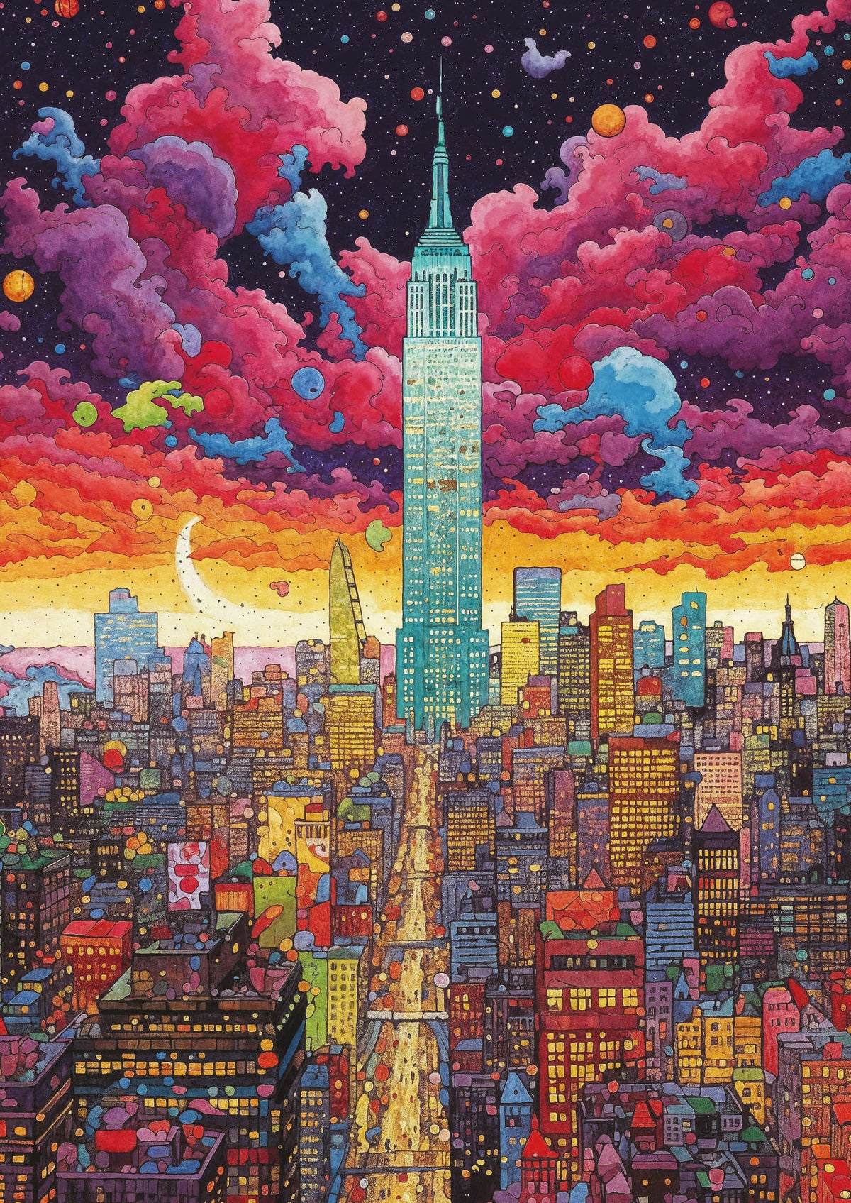 1000 Colorful Metropolis New York AP-41030