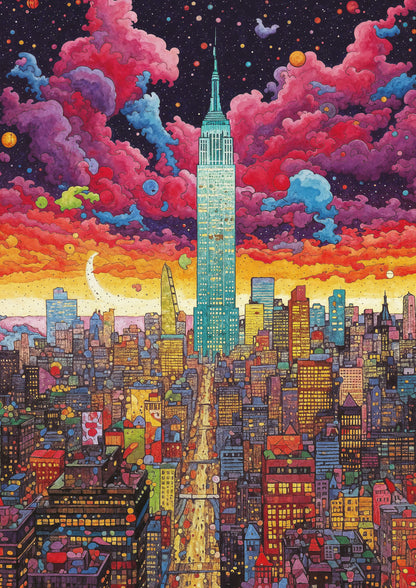 1000 Colorful Metropolis New York AP-41030