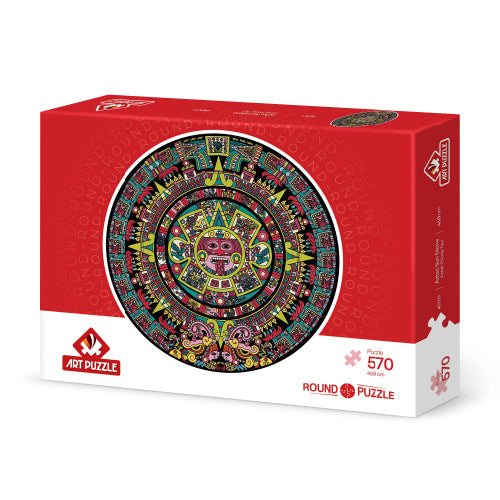 570 Aztec Sun Stone Round Puzzle AP-45703