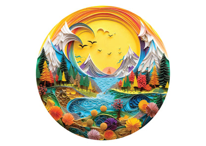 570 Paper Landscape Round Puzzle AP-45707