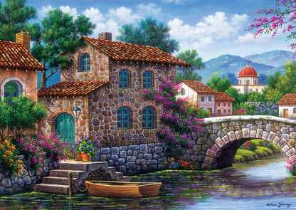 500 Canal with Flowers AP-5070