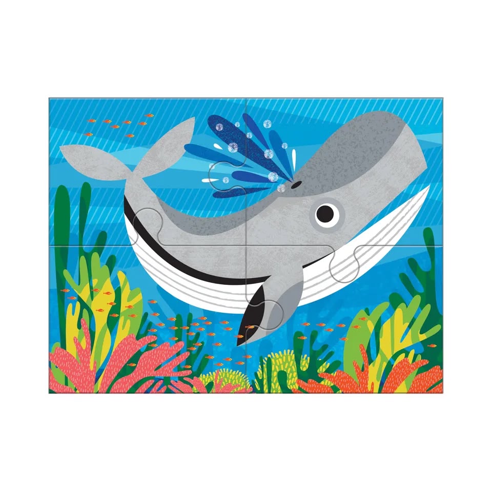 MudPuppy Set De 4 Rompecabezas Infantil Ocean Friends