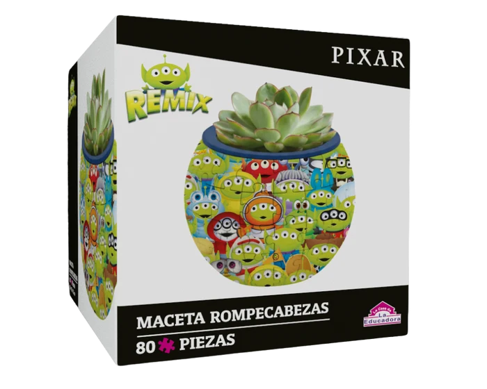 Maceta decorativa - Disney Pixar Aliens Toy Story- Rompecabezas 3D de Plástico 80 Piezas PieceRelax