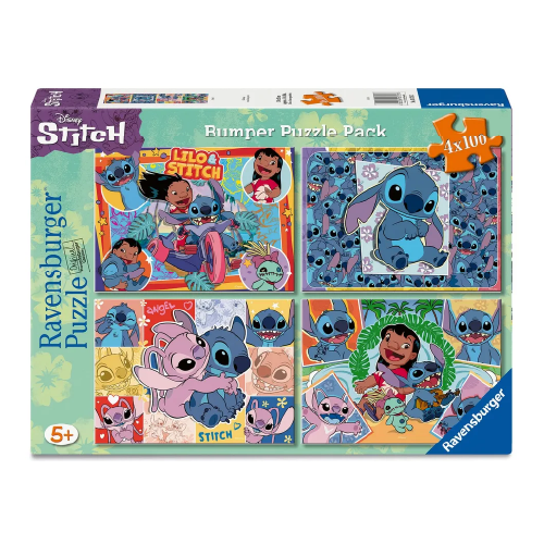 Stitch Paquete de 4 x 100 Piezas de Disney Stitch