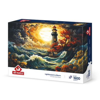1500 Lighthouse in a Storm  AP-5405