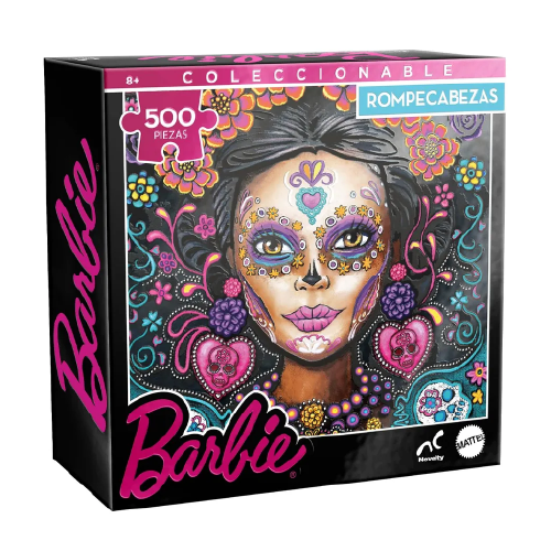 Barbie Catrina, Coleccionable Metalizado, 500 pz, Día de Muertos JCA-5037N