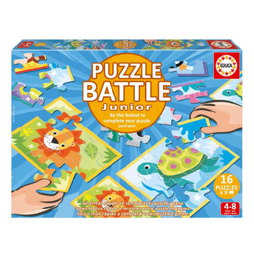 ANIMALES PUZZLE BATTLE Jr. (16x9)Pz 20116