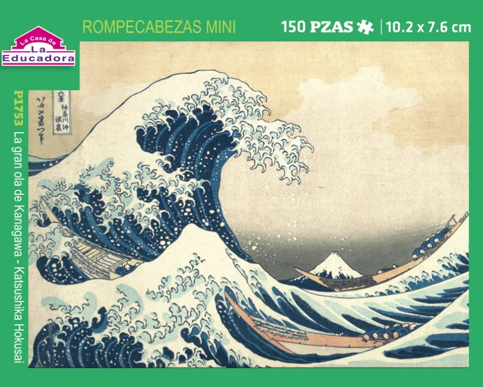 Katsushika Hokusai- La Gran Ola De Kanagawa Rompecabezas 150 Piezas Miniatura PieceRelax