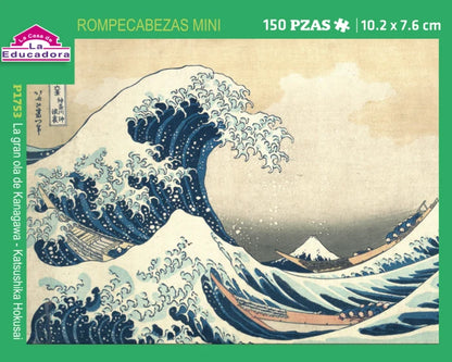 Katsushika Hokusai- La Gran Ola De Kanagawa Rompecabezas 150 Piezas Miniatura PieceRelax