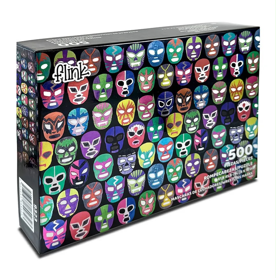 Máscaras De Luchadores 500 Piezas Acabado Metalizado