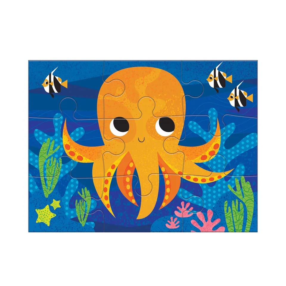 MudPuppy Set De 4 Rompecabezas Infantil Ocean Friends