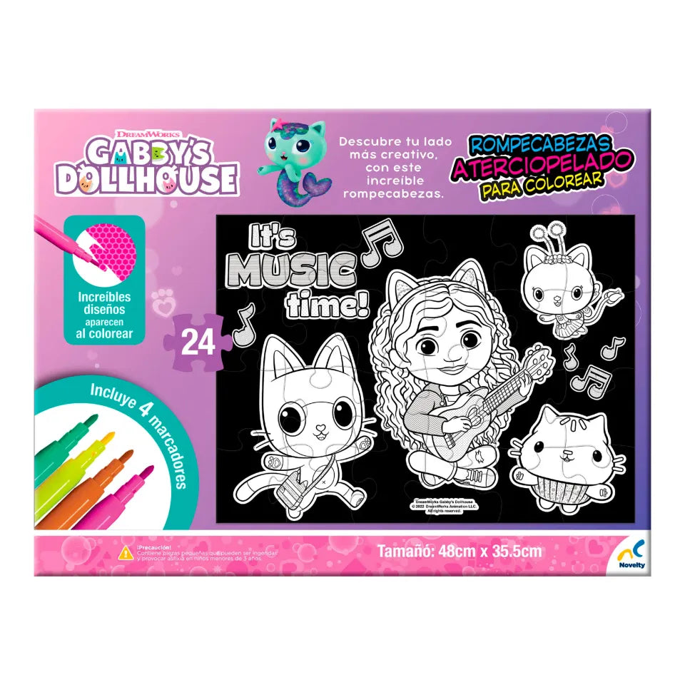Gabby´S Dollhouse Aterciopelado Para Colorear