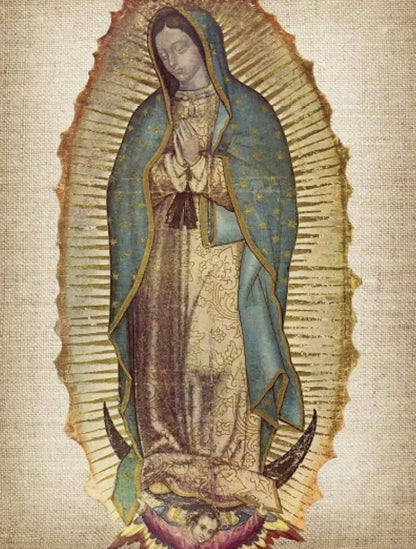 Virgen de Guadalupe efecto metálico