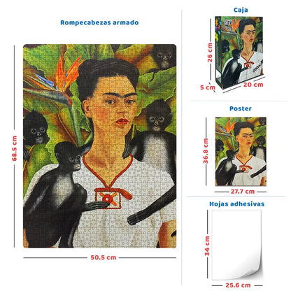 Autoretrato con Monos, Frida Kahlo 9002