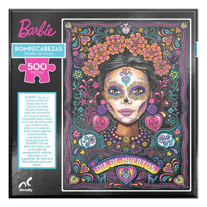 Barbie Catrina, Coleccionable Metalizado, 500 pz, Día de Muertos JCA-5037N
