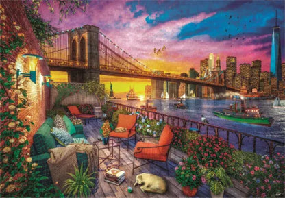 Dominic Davison- Atardecer en el balcón de Manhattan 33552