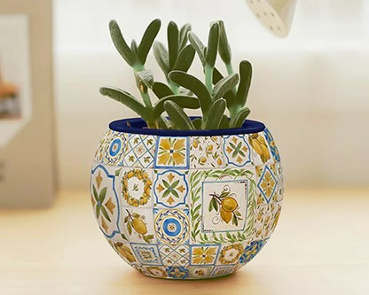 Maceta decorativa - Azulejos Retro- Rompecabezas 3D de Plástico 80 Piezas PieceRelax